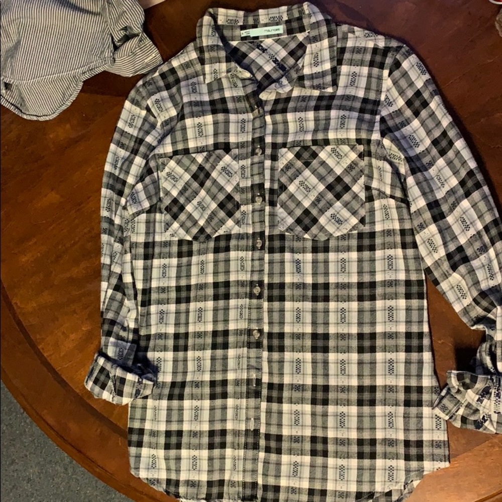 Black and grey flannel